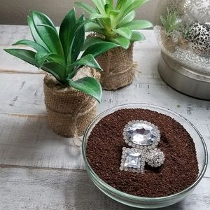 Rhinestone statement ring